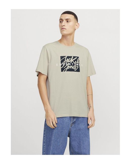 Jack & Jones T-Shirt Logo Rundhalsausschnitt T-Shirt Für Herren in White für Herren
