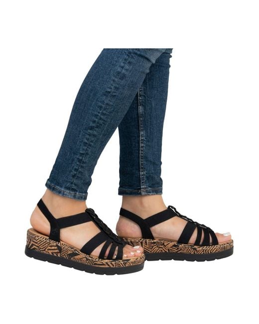 Rieker Black Sandalen Für Damen