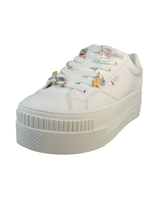 Buffalo White Low Sneaker Paired Charm 2.0 1636406 Multi Kunstleder Mit Perfect Fit Memory Foam Für Damen