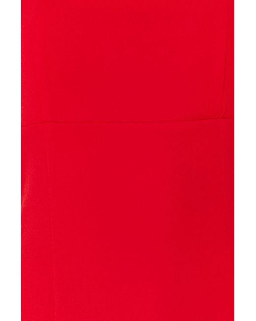 Trendyol Red Es neckholder-minikleid aus gewebtem stoff mit figurbetontem schnitt