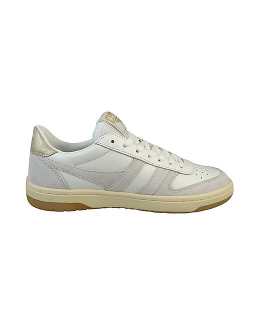 Gola White Low Sneaker Hawk Clb336 Low Top Clb336 Yw/ Leder Für Damen