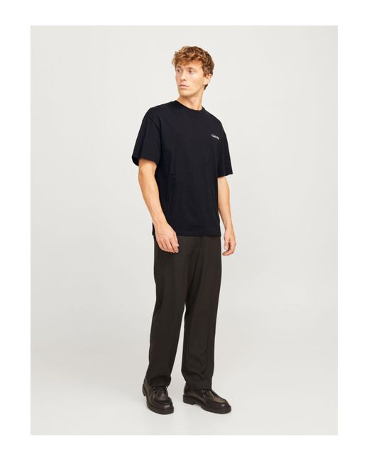Jack & Jones T-Shirt Mit Weiter Passform Und Grafikdruck Auf Der Rückseite Für Herren in Black für Herren