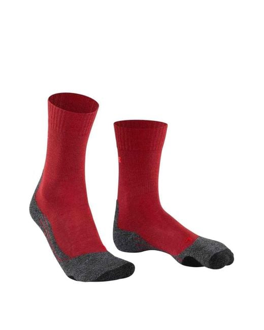 Falke Red Socken 2er pack trekkingsocken tk 2, ergonomic, merinowoll-mix