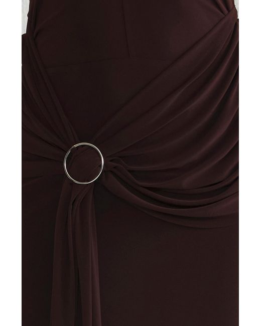 Trendyol Brown Braunes, Detailliertes, Gestricktes, Langes, Stilvolles Abendkleid Für Die Nacht, Abschlusskleid Für Damen