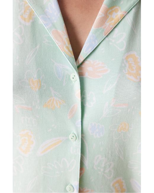 Penti Natural Base emilia pyjama-set mit hemd und hose in mint