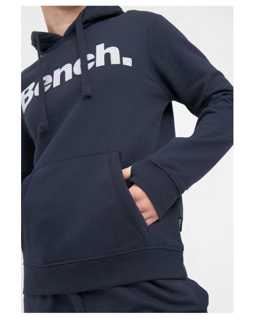 Bench Pullover kapuzensweatshirt skinner mit markenprint in Blue für Herren