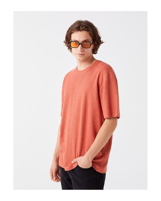LC Waikiki Kurzärmliges Rundhals-T-Shirt Für Herren in Red für Herren