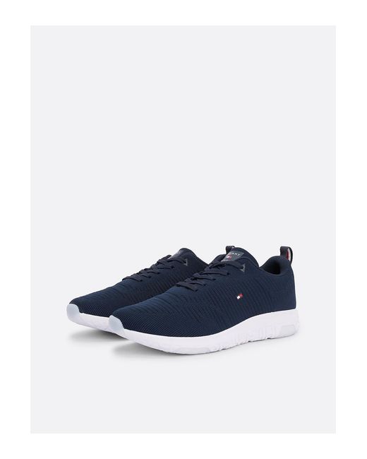 Tommy Hilfiger Marineblauer Corporate Knit Rib Runner – Sweater Für Herren in Blue für Herren