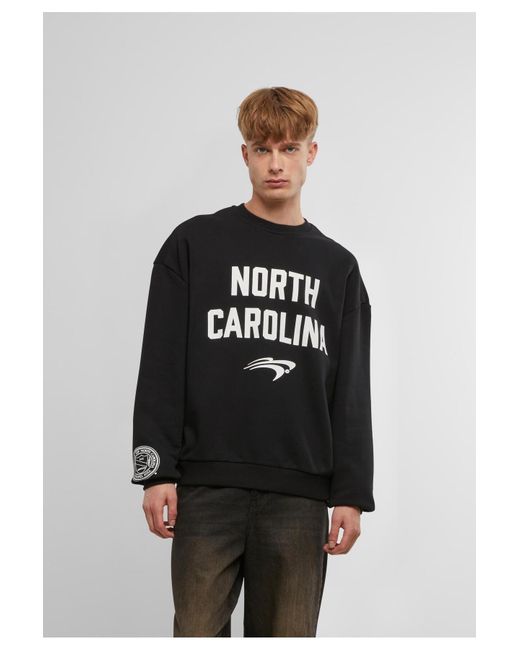 Upscale by Mister Tee North Carolina Bold Faced Oversize-Rundhalspullover Für Herren in Black für Herren