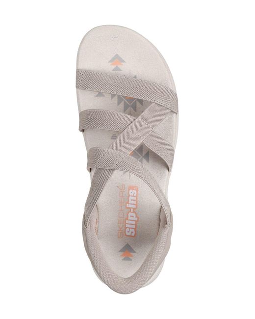 Skechers Natural Reggae Slim Stretch Flex Sandalen Tpe Für Damen