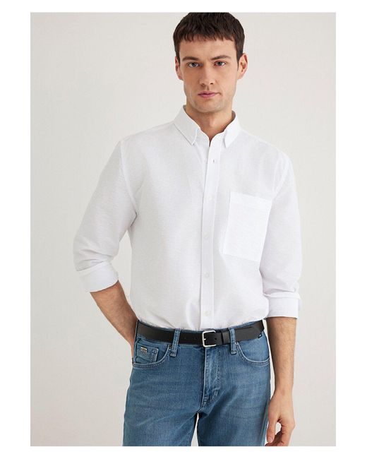 Mavi Weißes Hemd Regular Fit Normal Fit -620 Für Herren in White für Herren