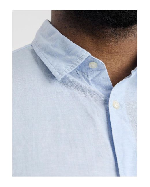 Jack & Jones Hemd Plus Size Regular Fit Hemd Für Herren in White für Herren