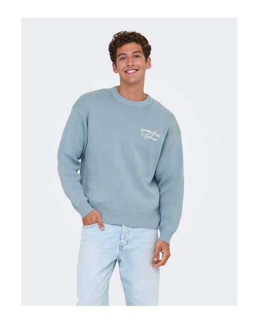 Only & Sons Strickpullover Onsgabir Pullover Für Herren in Blue für Herren