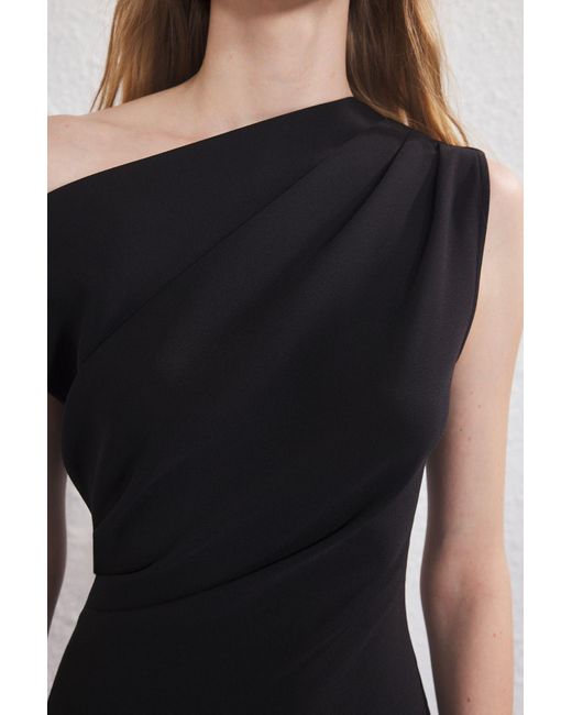 Trendyol Black Schwarzes, Figurbetontes Mini-Webkleid Für Damen