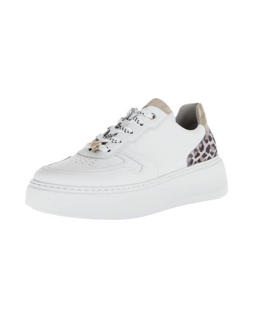 Gabor White Low Sneaker Low Top G-Weite 66.485 52 Weiss/Puder Leder Für Damen