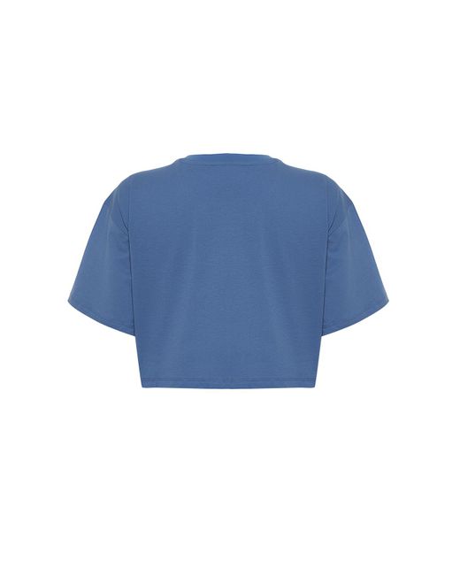 Trendyol Blue T-shirt relaxed fit