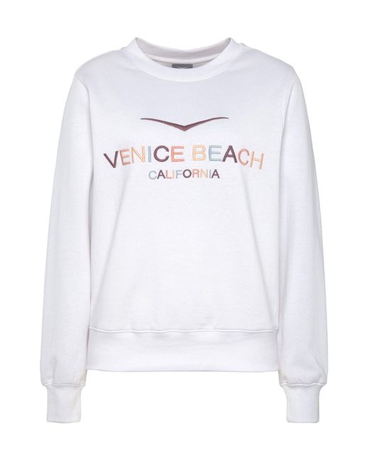 Venice Beach White Sweatshirt regular fit