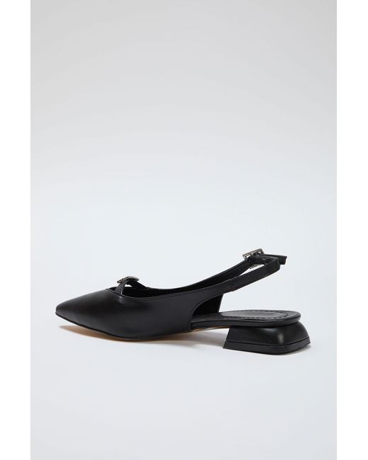 Trendyol Red Ballerinas Mit Spitzer Zehenpartie Und Offenem Rücken Und Schwarzem Stein-Accessoire Für Damen