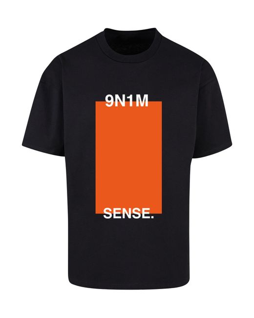 9N1M SENSE Sense orange square tee in Black für Herren