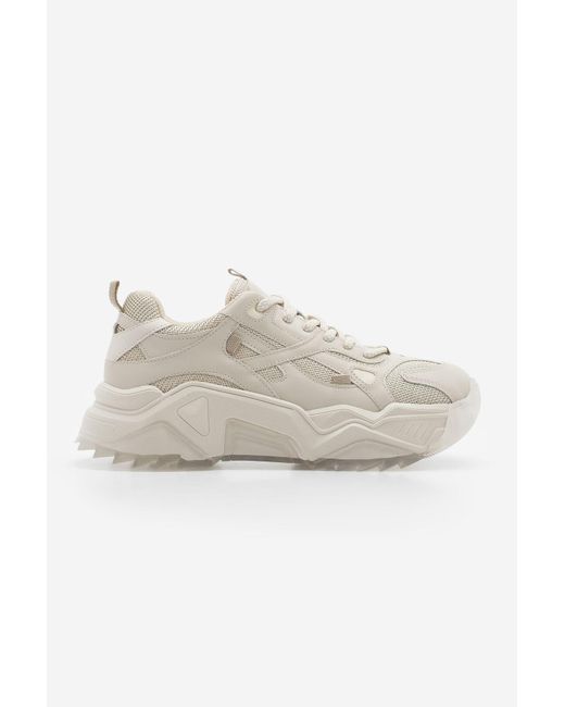 Marjin White Pizen Sneaker – Sportschuhe Mit Dicker Sohle Und Schnürung Für Damen