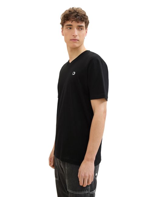 Tom Tailor T-shirt regular fit in Black für Herren