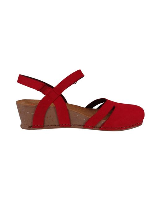 Art Red Komfort Sandalen I Live Keil 1931 Leder Mit Softlight Fußbett Für Damen