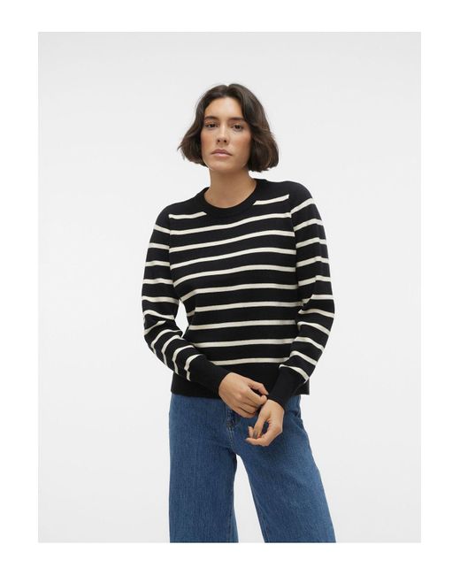 Vero Moda Blue Strickpullover Vmsaba Pullover Für Damen