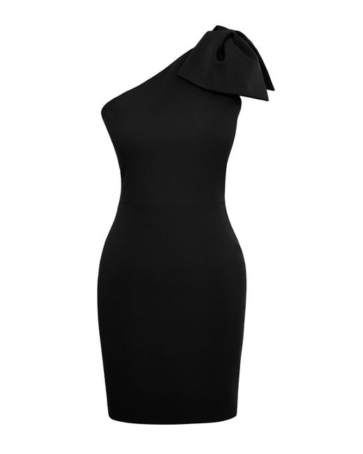 Trendyol Black Schwarzes, Figurbetontes, Gewebtes, Kurzes, Stilvolles Abendkleid Mit Schleifendetail, Nachtabendkleid Für Damen