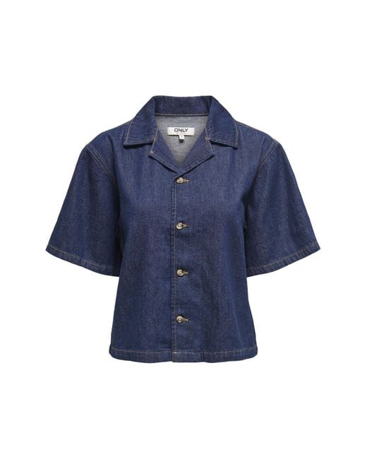 ONLY Blue Jeanshemd Onlellis Jeanshemd Für Damen