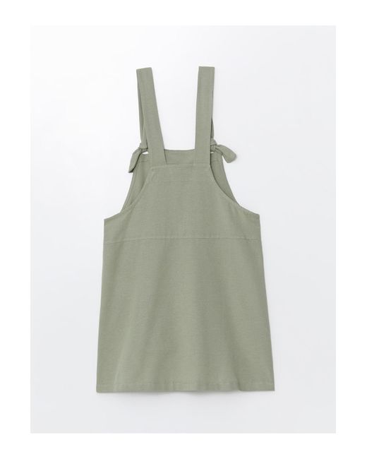 LC Waikiki Green Salopette-Kleid Mit Quadratischem Ausschnitt Für Damen
