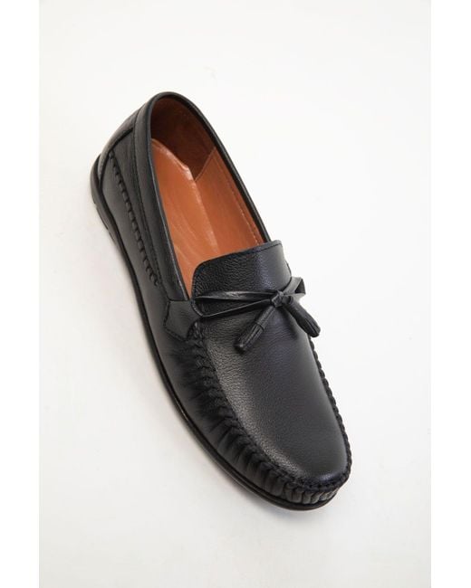 Soho Schwarze Loafer-Schuhe Aus Echtem Leder Für Herren in Black für Herren