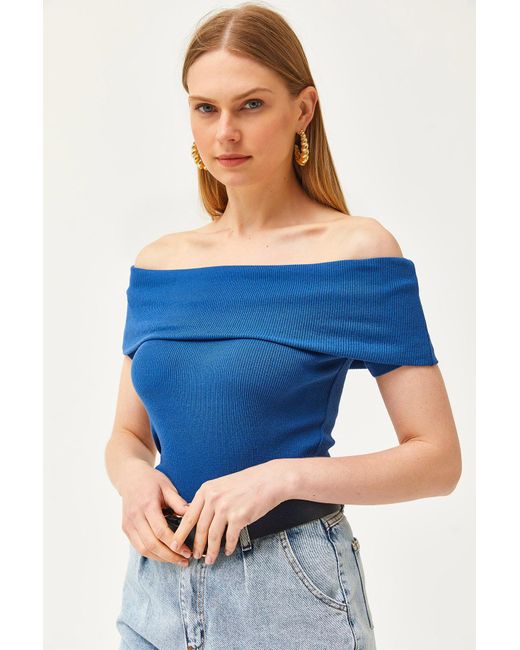 Olalook Blue Bluse regular fit