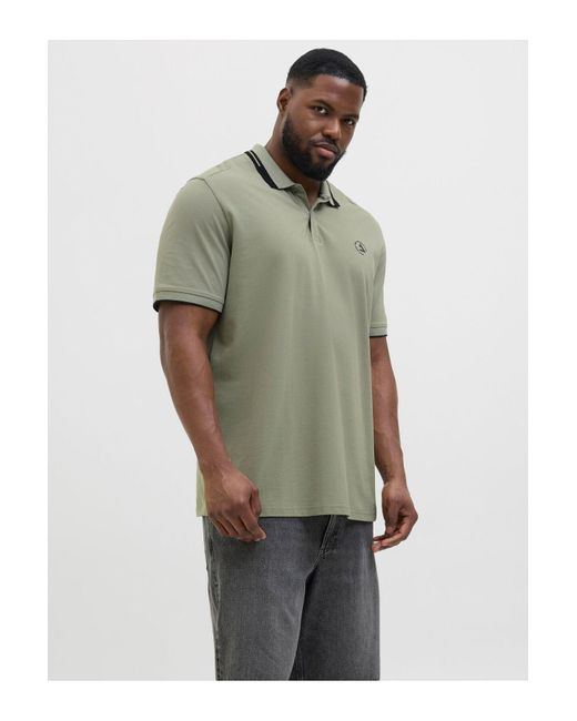 Jack & Jones T-Shirt Plus Size Einfarbig T-Shirt Für Herren in Green für Herren