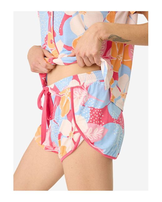 Pj Salvage Pink Pyjamashorts Tropical Dreams Sleepwear Schlafmode Schlafanzug Für Damen