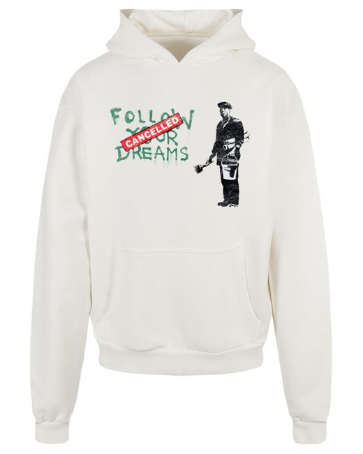 Merchcode Brandalised Follow Your Dreams Ultraschwerer Kapuzenpullover Für Herren in White für Herren