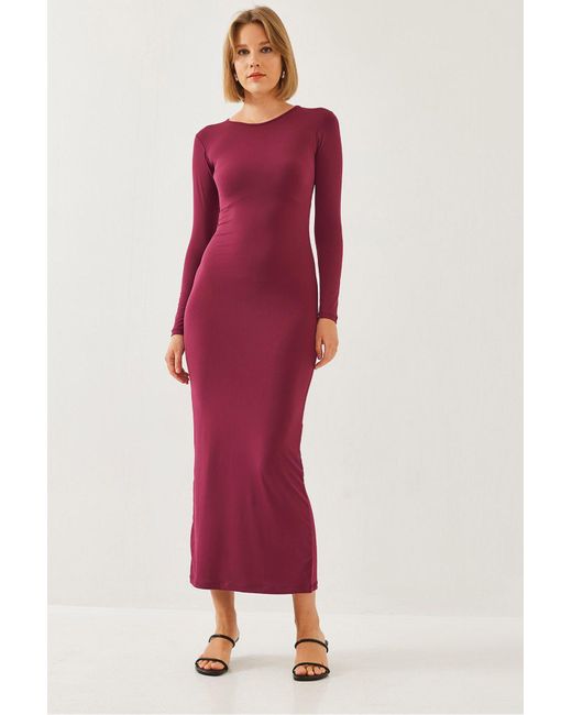 Bianco Lucci Red Langes Kleid 376 Für Damen