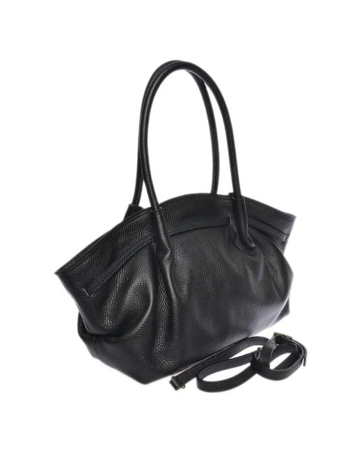 Carla Ferreri Black Handtasche 100 Rindsleder Reißverschluss Oben Abmessungen: 23X32X12 Cm Griff: 45 Cm Schultergurt: 110 Für Damen