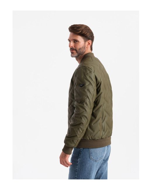 Ombre Bomberjacke Mit Prägung Oliv V2 Xl Für Herren in Green für Herren