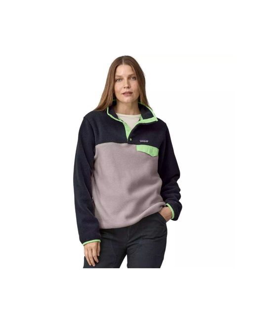 Patagonia Purple Ws Lw Synch Snap T Pol – Bequemer Schnitt Für Damen