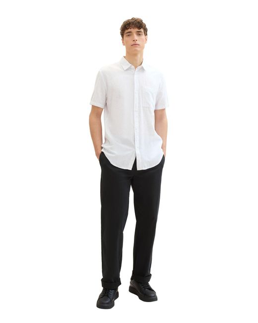 Tom Tailor Strukturiertes hemd in White für Herren