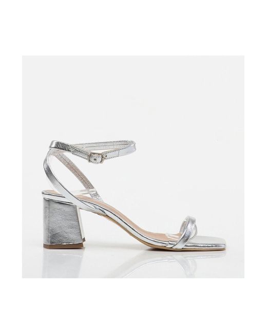 Hotiç White Sandalen Aus Echtem Leder Mit Absatz Für Damen