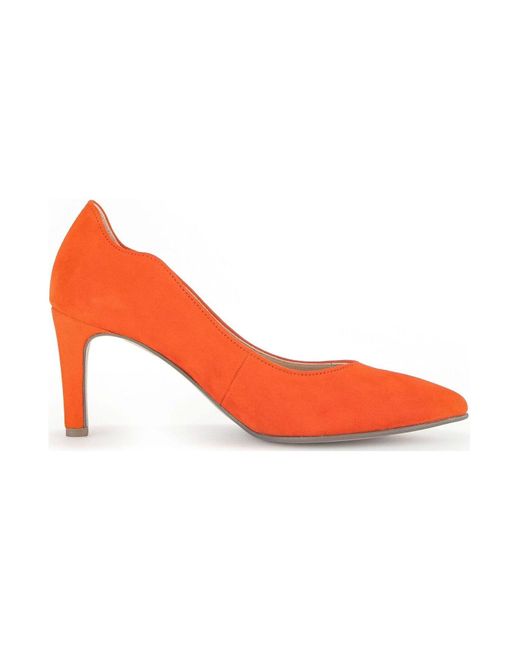 Gabor Orange High heels blockabsatz
