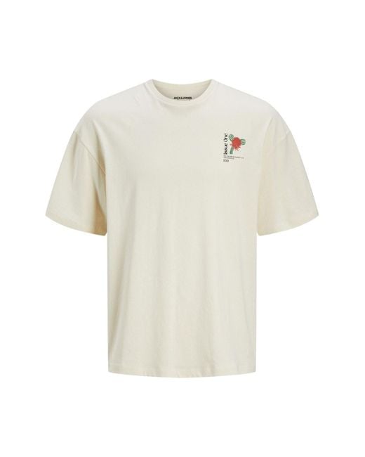 Jack & Jones T-Shirt Rückenprint T-Shirt Junior Für Herren in Natural für Herren