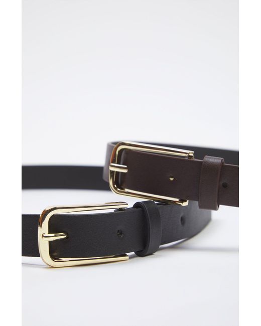 Trendyol Multicolor Schwarz-Brauner 2-Teiliger Gürtel