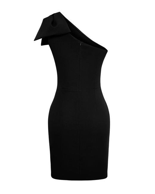 Trendyol Black Schwarzes, Figurbetontes, Gewebtes, Kurzes, Stilvolles Abendkleid Mit Schleifendetail, Nachtabendkleid Für Damen