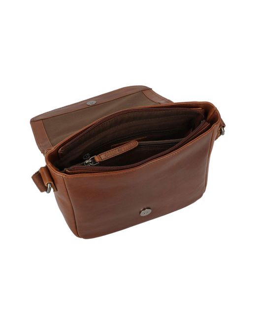 Greenburry Brown Vintage Umhängetasche Leder 26 Cm Für Damen
