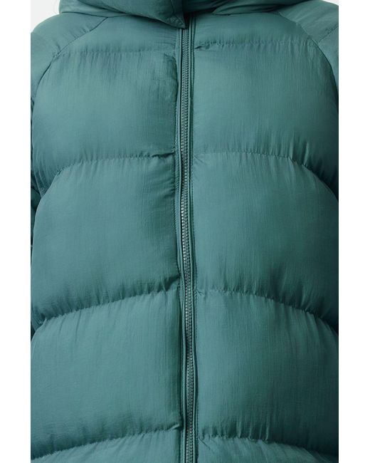 Trendyol Green Übergroße Grüne Pufferjacke – Kapuze Und Wasserabweisend, Winter – Für Damen