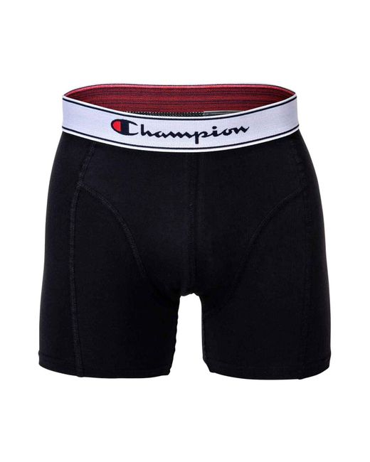 Champion Boxershorts, 2Er Pack Baumwolle, Logobund, Einfarbig Für Herren in Blue für Herren