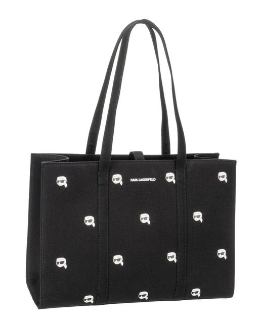 Karl Lagerfeld Black Shopper k/ikonik aop 241w3882