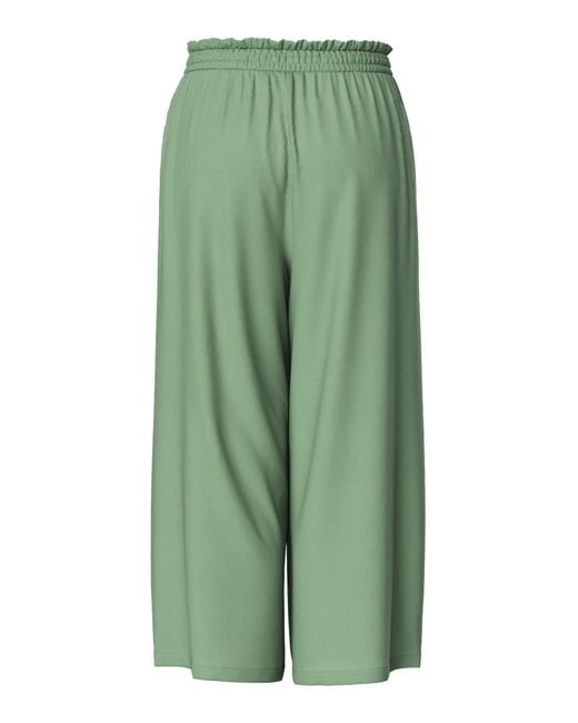 Pieces Green Pcnya hw culotte-hose mit bindemuster, bf bc